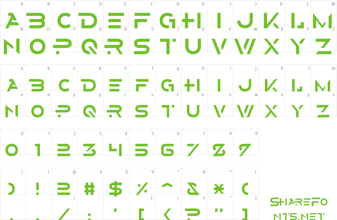 Font Alternity preview